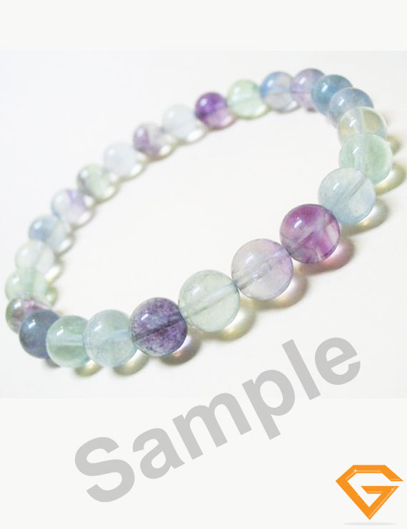 Natural Multi Fluorite Stone Bracelet 8 mm